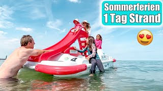 1 Tag baden am Strand 😍 🌊 Tretboot fahren Urlaub als Großfamilie  Sommerferien Mamiseelen [upl. by Chavey]