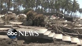 Aftermath of Tonga volcanic eruption captured on video [upl. by Aloiv467]