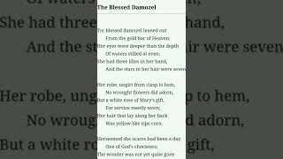 The Blessed Damozel intro DG Rossetti Full video in the channel [upl. by Valli]