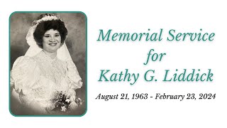 Kathy Liddick Memorial Service 03082024 [upl. by Guise]