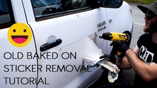 HOW TO REMOVE LARGE CAR STICKER TUTORIAL [upl. by Sheryle597]