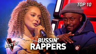 The Best RAPPERS in the Blind Auditions of The Voice  Top 10 [upl. by Laspisa]