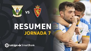 Resumen de CD Leganés vs Real Zaragoza 10 [upl. by Anderer850]