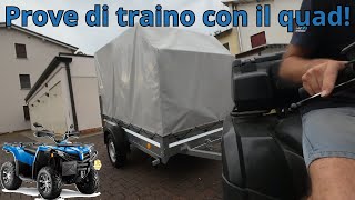 CF Moto CForce 450 S  Traino Rimorchio 750 kg  Prova manovre carrello [upl. by Lasyrc955]