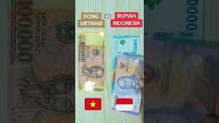 Perbandingan Uang Vietnam dan Uang Indonesia shortvideo fyp [upl. by Jessee807]