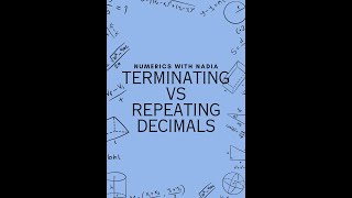 Terminating vs Repeating Decimals [upl. by Enineg793]