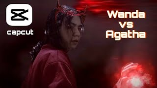 Wanda vs Agatha  fan film  wandavision inspired vfxcapcut [upl. by Ardnusal627]