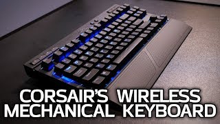 A Wireless Mechanical Keyboard and a QiSpot  Corsair at CES 2018 [upl. by Tarah]