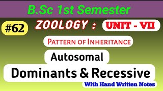 Pattern of Inheritance  Autosomal Dominant and Autosomal Recessive Disease inheritance autosomal [upl. by Wyn]