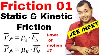 Class 11 chap 5  Friction Force 01 Static and Kinetic Friction  Friction IIT JEE  NEET [upl. by Odelia820]