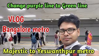 How to reach Yeswanthpur Railway Station by Metro  Majestic to Yeswanthpur Bangalore Metro [upl. by Ial]