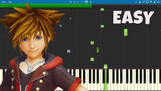 Kingdom Hearts 3  Dearly Beloved  EASY Piano Tutorial [upl. by Ennobe]