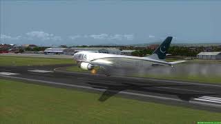 Bali Airport Plane MAYDAY PIA 777300 Engine Fire [upl. by Hsemar]