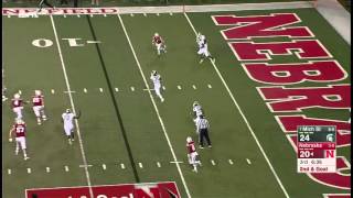 Riley Bullough Interception vs Nebraska [upl. by Neellek]