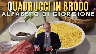 Q COME QUADRUCCI QUADRUCCI IN BRODO  Alfabeto di Giorgione [upl. by Tabor350]