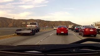 Gopro Dash Cam Captures Reckless Rude amp Dangerous Driver 91 E California [upl. by Anaimad66]