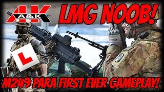 LMG NOOB At Red Alert Airsoft AampK M249 Gameplay [upl. by Ringsmuth469]