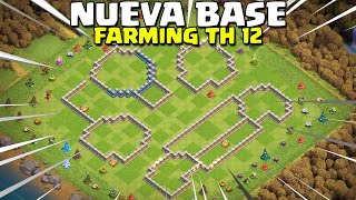 BASE FARMING TH 12 ¡NUEVO DISEÑO CLASH OF CLANS [upl. by Marler]