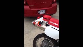 Honda XR650L w XRs Only Slip on Exhaust [upl. by Arihsat240]