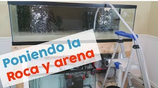 Instalación de una pecera marina  Roca Arena y Agua [upl. by Seravaj]