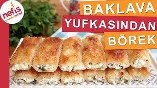 Baklavalık Yufkadan Peynirli Börek Tarifi  Çıtır Çıtır Bir Börek [upl. by Laurel82]