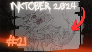 INKTOBER 2024 day 21 RHINOCEROS  DIA 21 RINOCERONTE [upl. by Eenahc682]