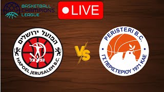 🔴 Live Hapoel Jerusalem vs Peristeri  Basketball Champions League 20232024  Live Play by Play [upl. by Tani127]