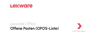 Offene Posten OPOSListe  Lexware Office erklärts [upl. by Kingsbury]