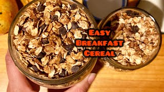 Granola  easy quick Breakfast Cereal  healthy vegan recipe oil free [upl. by Dreyer]