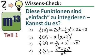 Übung Stammfunktionen quoteinfacherquot Funktionen bestimmen Teil 1 [upl. by Annia543]