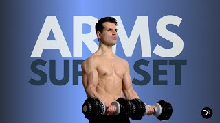 15 minute BICEPS TRICEPS Superset Workout Dumbbells [upl. by Veejar]