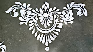 Diwali special easy alponasimple Rangoli design for DiwaliKali Puja alponaartPriyaKarmakarbm1cr [upl. by Airb]