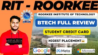 RIT ROORKEE BTECH FULL REVIEW  ROORKEE INSTITUTE OF TECHNOLOGY  PLACEMENT  CAMPUS TOUR  JEE 2024 [upl. by Nugent814]