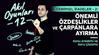 Ozan Alper 8 Sınıf Matematik Cebirsel İfadeler Özdeşlikler Çarpanlara Ayırma Lightboard ile Ders [upl. by Adyol]