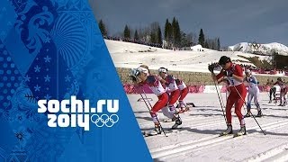 CrossCountry Skiing  Ladies 30km Mass Start  Bjoergen Wins Gold  Sochi 2014 Winter Olympics [upl. by Yramesor158]