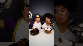 ASMR Mukbang Mara squid enoki mushrooms pork belly  TikTok Funny Videos  HUBA shorts [upl. by Geilich792]