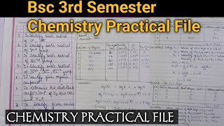 Bsc 3rd Semester Chemistry Practical Exam file  Chemistry Practical Exam📒Bsc Wale file kaise bnaye [upl. by Ethelred]