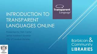 Intro to Transparent Languages Online [upl. by Gabi]