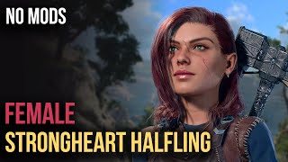 Cute Strongheart Halfling Female  Baldurs Gate 3 Character Creation Guide No Mods 4K [upl. by Sasnett]