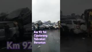 Km 92 Tol Cipularang Tabrakan Beruntun [upl. by Neih846]