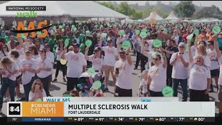 Multiple sclerosis walk held in Fort Lauderdale [upl. by Reinertson223]