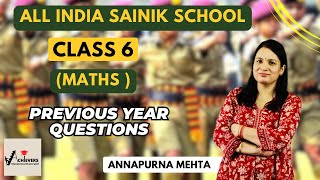 Sainik Schhool Previous Year Maths Questions  Maths l Class 6  AISSEE 2025 aissee2025 sainik [upl. by Narut773]