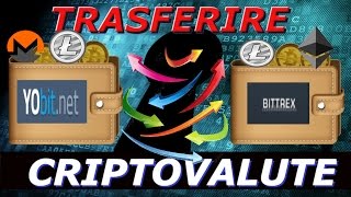 COME TRASFERIRE CRIPTOVALUTE DA UN EXCHANGE ALL ALTRO YOBIT  BITTREX [upl. by Macy195]