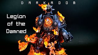 Painting FIRE Warhammer 40k Legion of the Damned Space Marine [upl. by Schrick738]