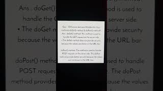 Difference between HttpServlet class method doGet method amp doPost method in servletservlet [upl. by Decker]