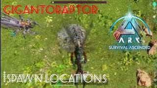 Gigantoraptor spawn location ark survival ascended Get those babies [upl. by Eniamirt]