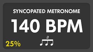 140 BPM  Syncopated Metronome  8th Triplets 25 [upl. by Vadnee]