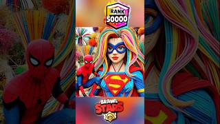 💥 Brawlstar Rank Up 💪 Straw Art spiderman Vs wonderwoman joker harleyquinn venom [upl. by Paddie]