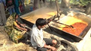 How To Make Patali GurNalen Gur Dates Palm Jaggery Of Bengal India  Awesome Indian Village Food [upl. by Naimerej194]