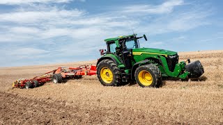 4K  Podmítání 2023  John Deere 8R410 amp Pöttinger Terradisc 8001 T [upl. by Cutter]